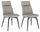 Lot de 2 chaises 48x64x92h cm Lawrence Pu Tortora