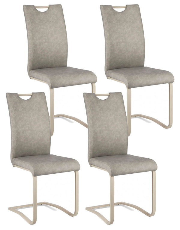 sconto Ensemble de 4 chaises 42x56x102h cm Kenneth Pu Tortora