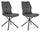 Lot de 2 chaises 50x66x94h cm Kepler Pu Anthracite