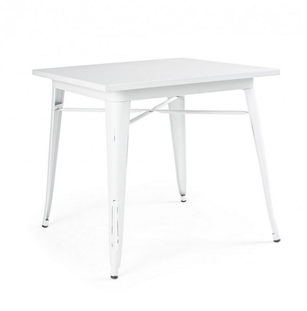 online Table Blanche Antique Minnesota 80x80 Fixe en Métal