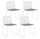 Lot de 4 chaises Giulia 43,5x50x79 cm en polyester blanc et blanc