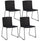 Lot de 4 chaises Giulia 43,5x50x79 cm en polyester noir et noir