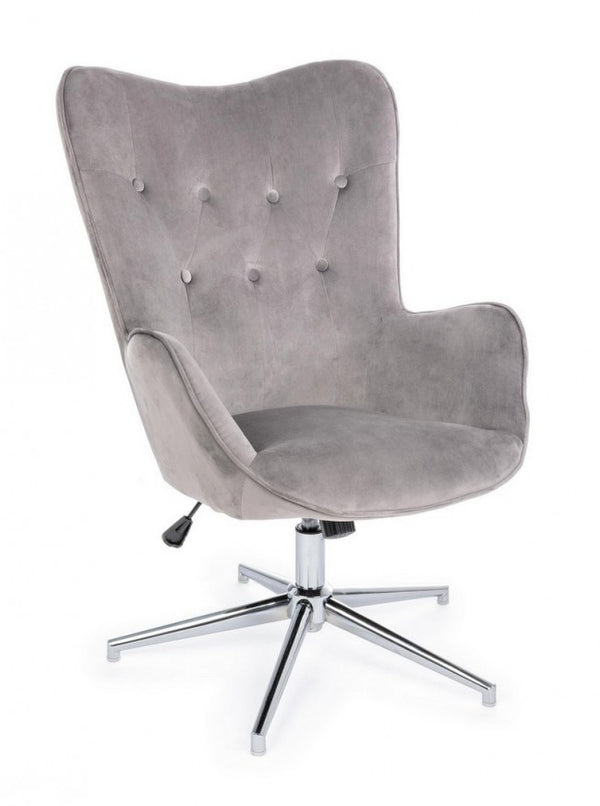 prezzo Fauteuil en Velours Gris Farida en Velours Gris