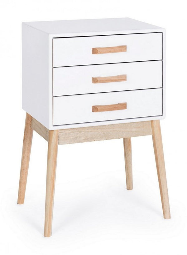 sconto Commode 3 Tiroirs Ordinary Blanc en Bois