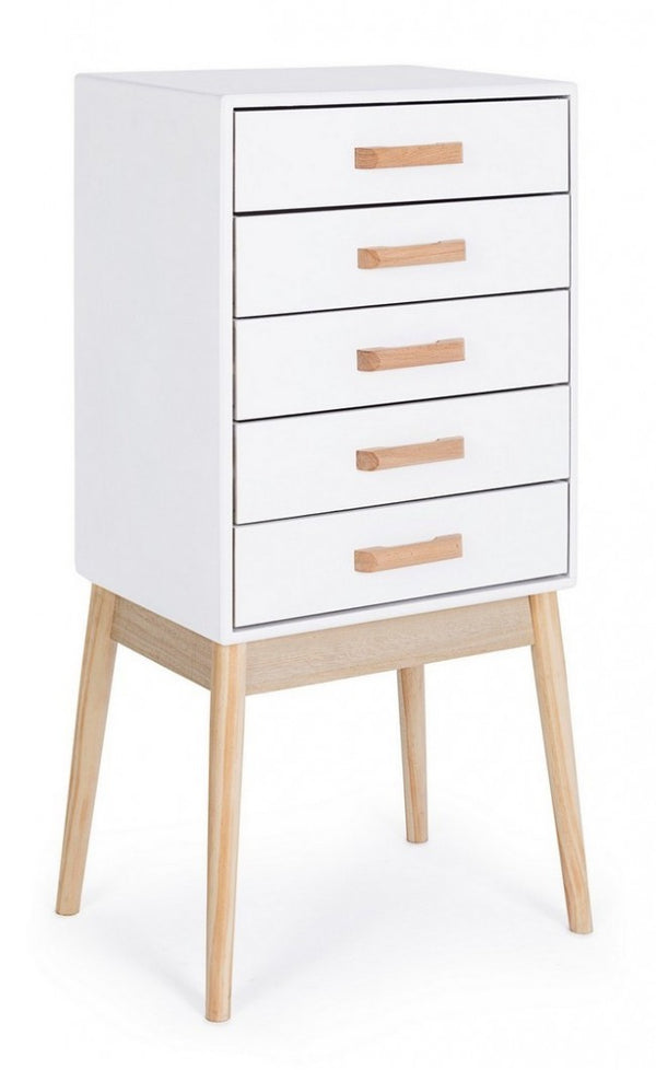 Commode 5 Tiroirs Ordinary Blanc en Bois online