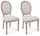 Lot de 2 chaises 48x46x96h cm Mathilde Naturel