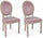 Lot de 2 chaises 48x46x96h cm Mathilde Woodrose