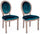 Lot de 2 chaises 48x46x96h cm Mathilde Deep