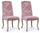 Lot de 2 chaises rembourrées 51x53x99 cm Mathilde en velours