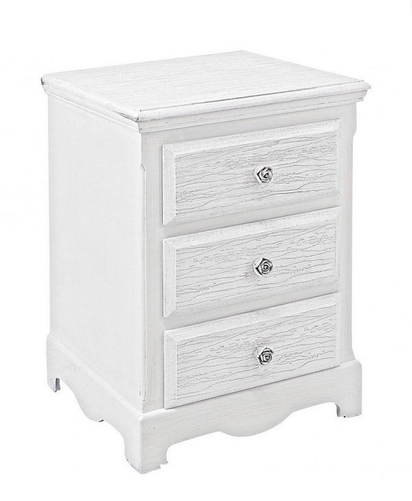 Commode Blanc 3 Tiroirs Bois online