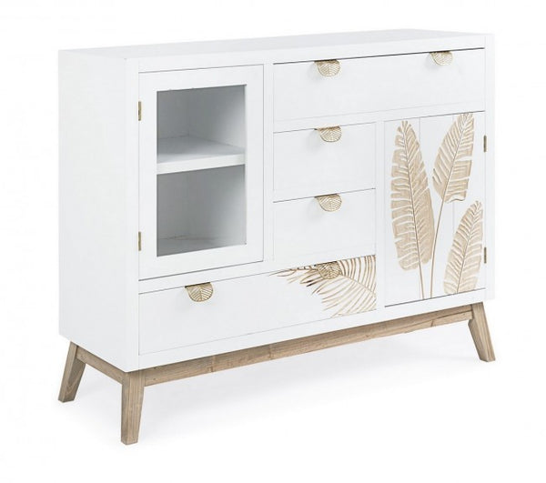 sconto Buffet 2 Portes 4 Tiroirs Folium en Bois