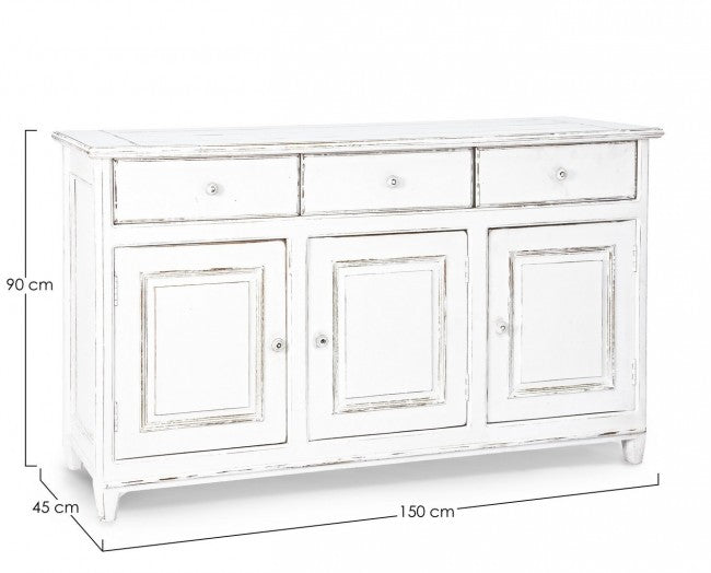 Credenza Colette 3 Ante 3 Cassetti in Legno-2