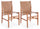 Lot de 2 chaises Caroline 48x58x85 cm en cuir taupe