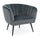 Fauteuil Velours Gris Avril