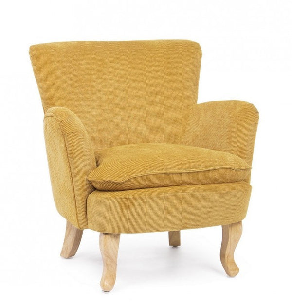 Fauteuil Chenille en Tissu Ocre prezzo