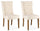 Lot de 2 chaises 51x63x104h cm Columbia Natural Bouclè