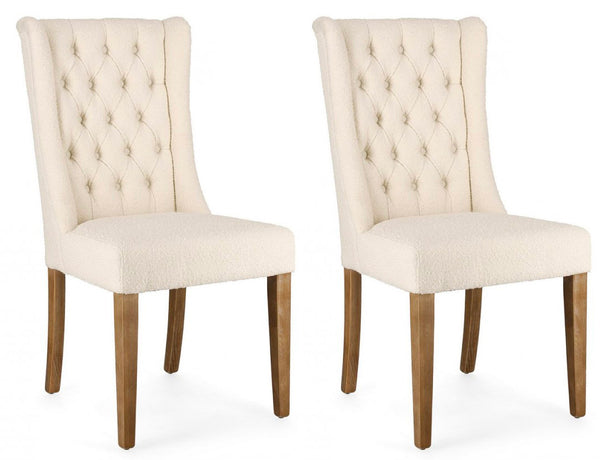 Lot de 2 chaises 51x63x104h cm Columbia Natural Bouclè acquista