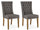 Lot de 2 chaises 51x63x104h cm Columbia Gris Bouclè