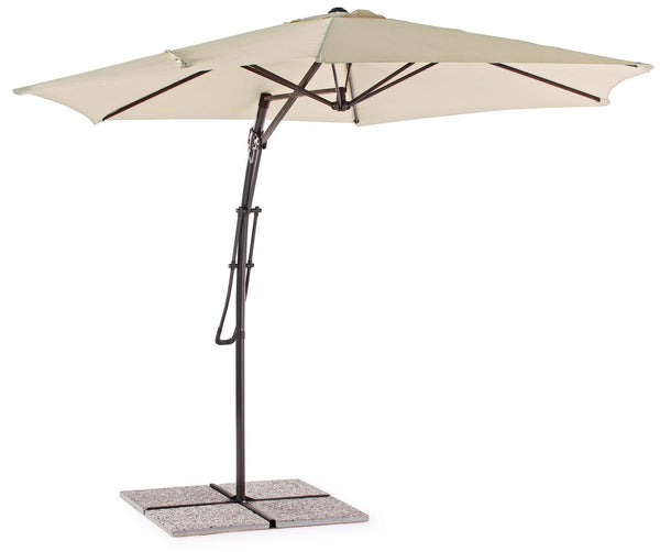 online Parasol de Jardin Décentralisé Acier Ø3m Sorrento Beige