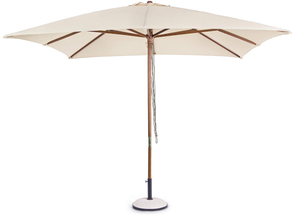 prezzo Parasol de jardin 3x3m en bois avec housse en polyester naturel