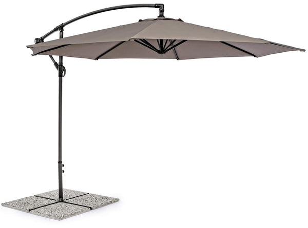 Parasol de Jardin Décentralisé Ø3m en Acier avec Housse Polyester Taupe online