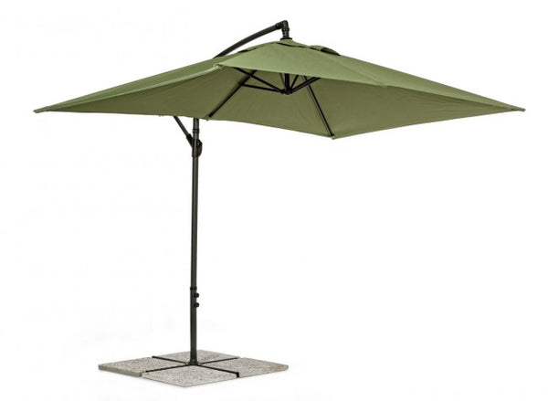 sconto Parasol de Jardin Décentralisé Texas 2x3m Vert Olive en Acier