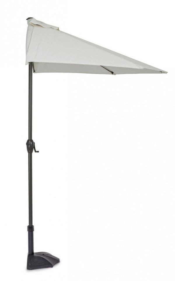 sconto Kalife Mezzaluna Parasol de Jardin 2,7m Naturel en Aluminium