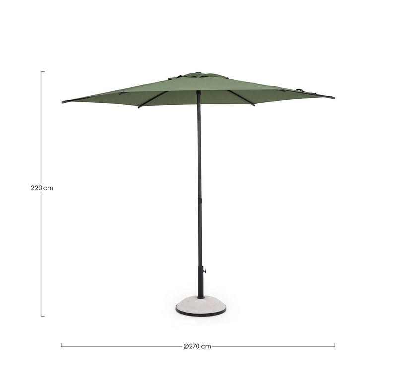 Ombrellone da Giardino Ø270x220 cm in Acciaio Samba Olive-4