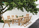 Tavolo Allungabile da Giardino 220/300x100x77.5 cm in Legno Teak Maryland Natural-6