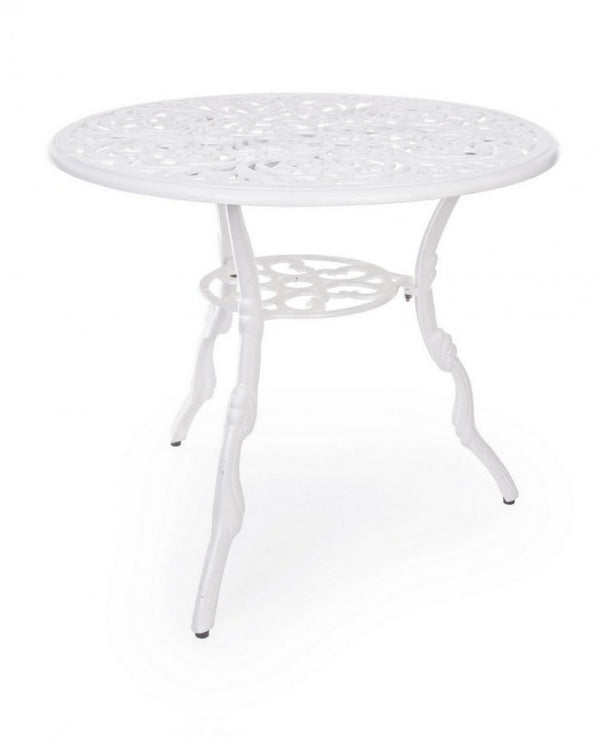 sconto Table Victoria Blanche D80 en Aluminium