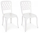 Set 2 Sedie da Giardino 44x46x89h cm Faenza Bianco -1