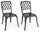 Lot de 2 chaises de jardin 44x46x89h cm Faenza Anthracite