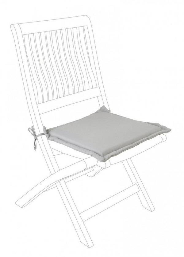 online Coussin d'assise carré en tissu gris tourterelle Poly180 pour l'extérieur
