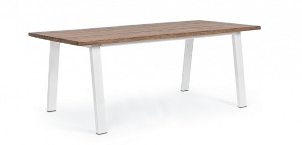 prezzo Table Oslo Blanc/Naturel 200x100 cm en Bois