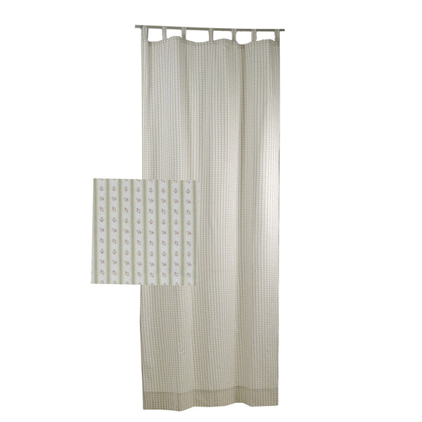 online Rideau tissu romarin rayé 140xh300x2 cm