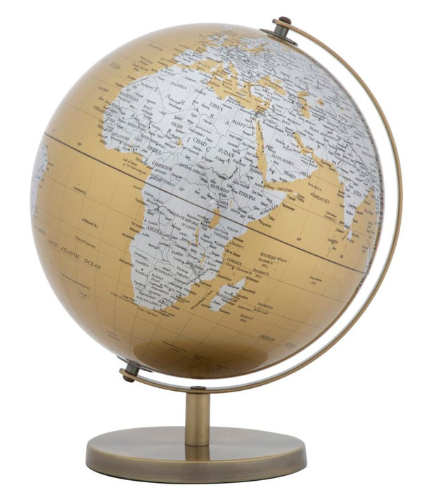 sconto Globe Orange Ø25x34 cm Métal et Plastique Or Rouille et Argent