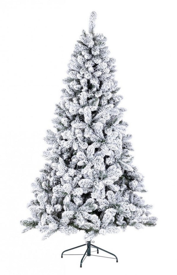 Sapin de Noël artificiel couvert de neige verte de différentes tailles sconto