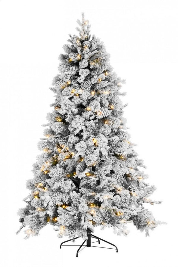 Sapin de Noël artificiel recouvert de neige 210 cm 1936 Branches avec 330 LED vertes sconto