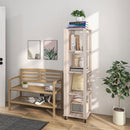 Libreria 4 Ripiani 40x40x150 cm con Rotelle in Legno Quercia-7