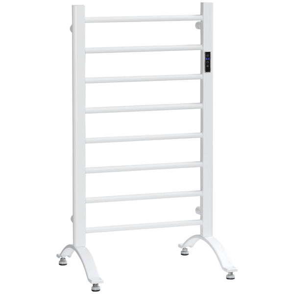 Sèche Serviette Electrique 8 Barres 50x45x80 cm en Acier au Carbone Blanc acquista