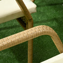 Set Tavolo e 6 Sedie da Giardino in in Rattan Sabbia e Beige-9