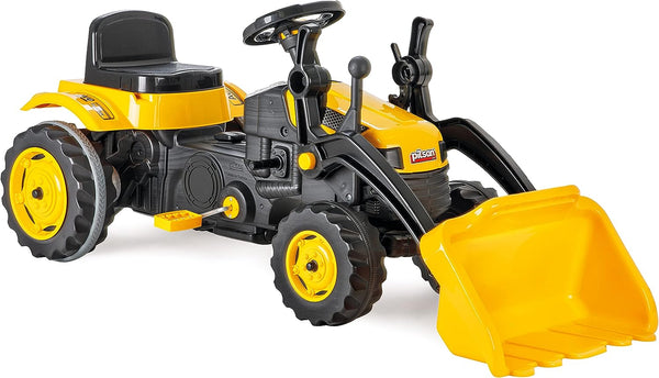 sconto Tracteur grattoir à pédale pour enfants 125x51x51 cm jaune