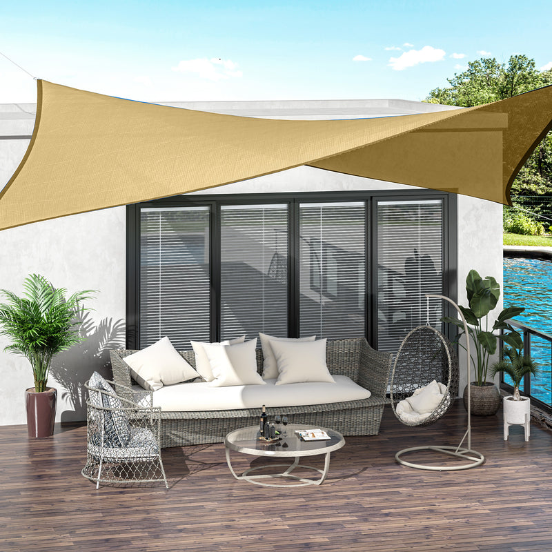 Tenda Vela da Giardino 4x6m in PE Sabbia -2