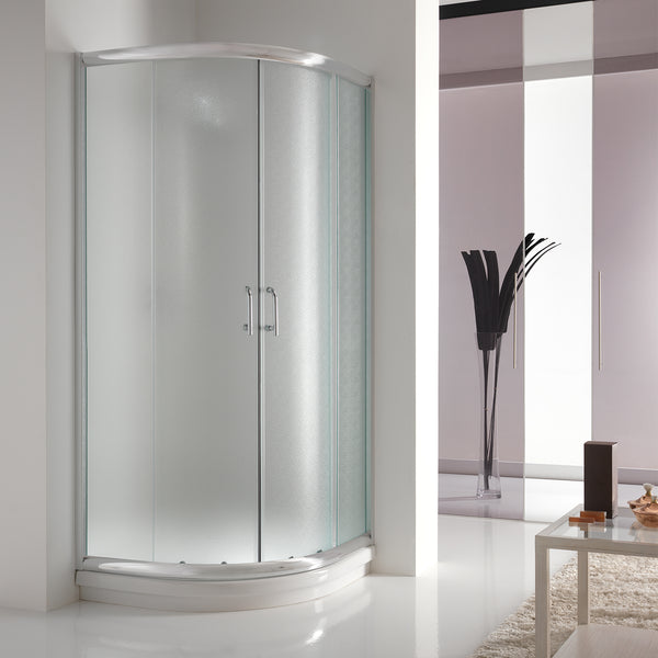 sconto Cabine de douche semi-circulaire 2 portes coulissantes en cristal H200 Fosterberg Aarhus