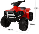 Mini Quad Elettrico per Bambini 6V Nero e Rosso-5