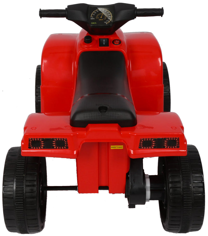 Mini Quad Elettrico per Bambini 6V Nero e Rosso-7