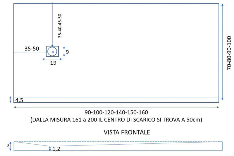 Piatto Doccia in Pietra Bonussi Everest Bianco 70x80 cm-5