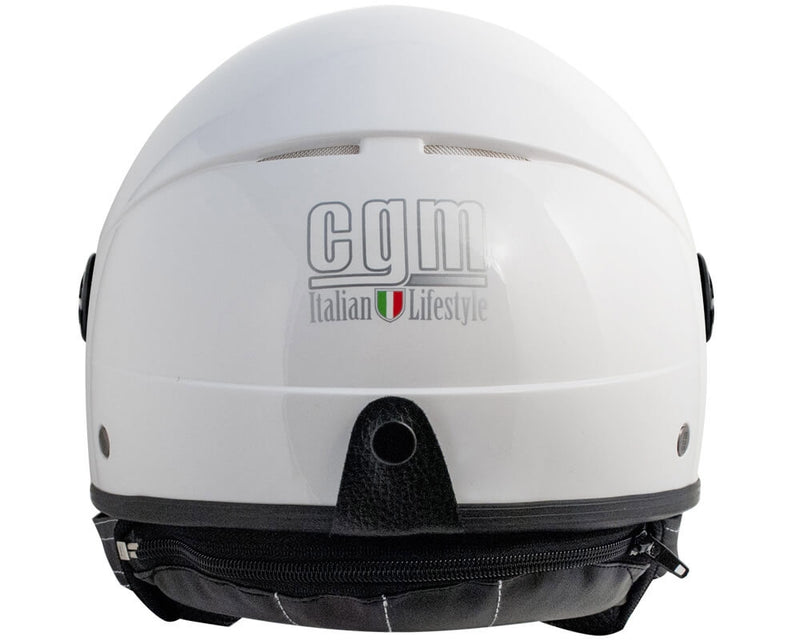 Casco Demi-Jet per Scooter CGM Malindi 104A Bianco Metal Varie Misure-4