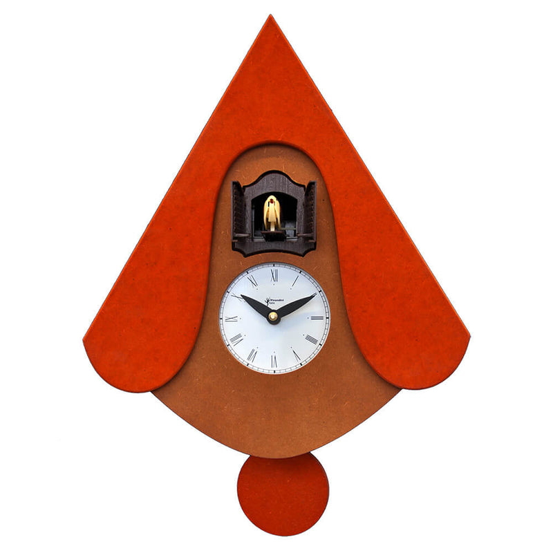 Orologio a Cucù da Parete 30X34X10Cm Pirondini Italia New W Arancio-1