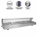 Espositore a Bagnomaria per Ristoranti Pizzerie con 5 Vaschette in Acciaio Inox-10